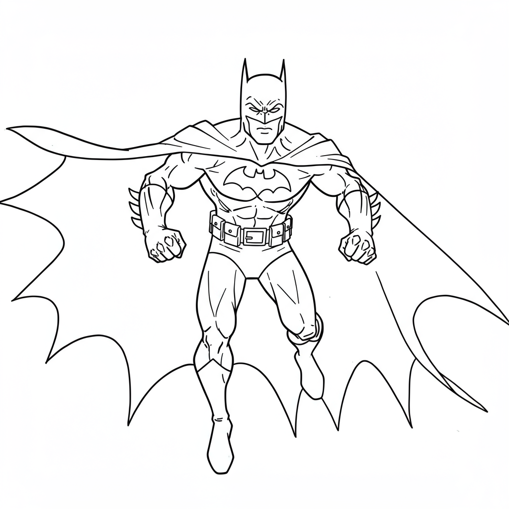 disegni da colorare batman facile pagina da colorare