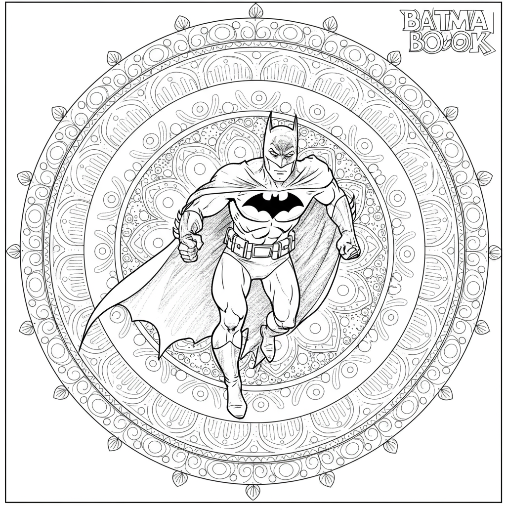 disegni da colorare batman mandala pagina da colorare