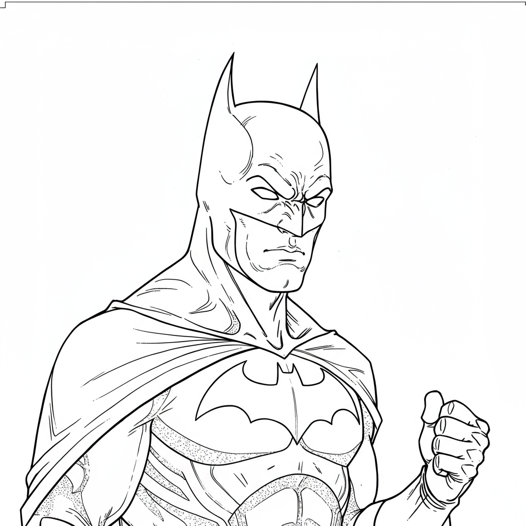 disegni da colorare batman ritratto pagina da colorare