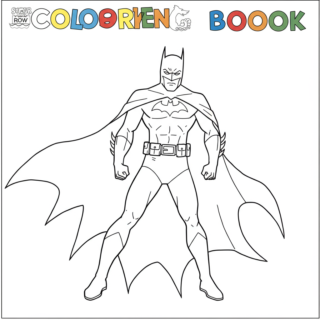 disegni da colorare batman semplice pagina da colorare