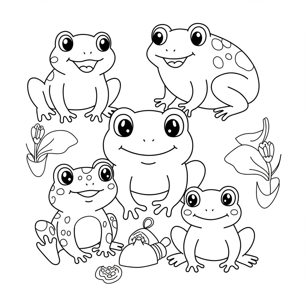 coloring book pages of frogs baby coloring page