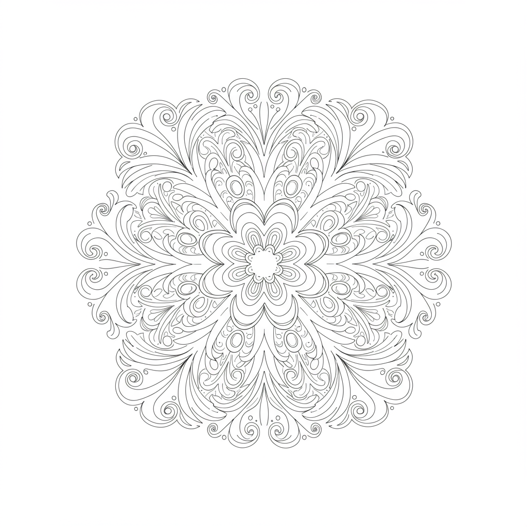 cozy decorative coloring page