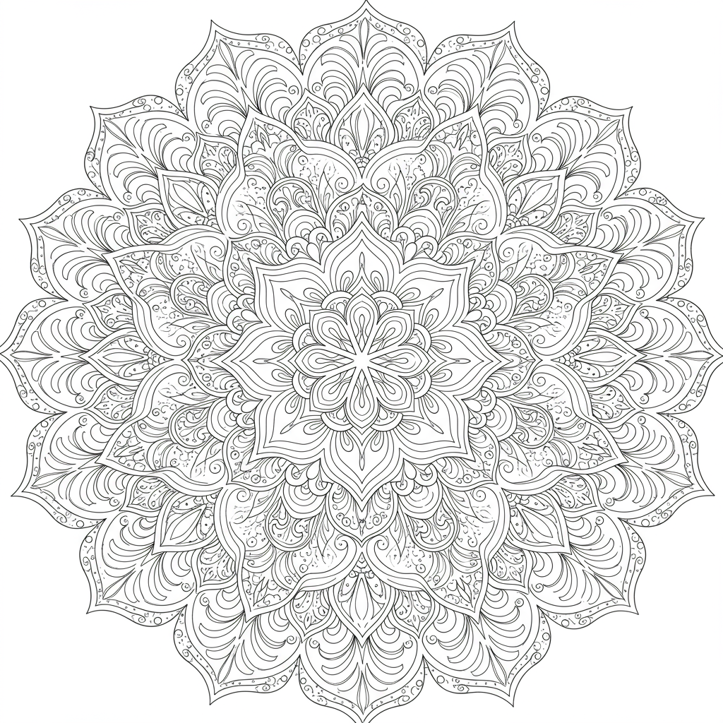 cozy mandala coloring page