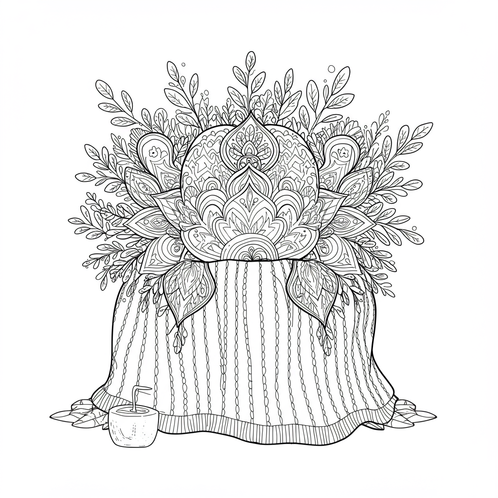 cozy pattern coloring page