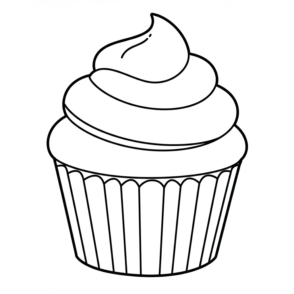 cupcake baby kleurplaat