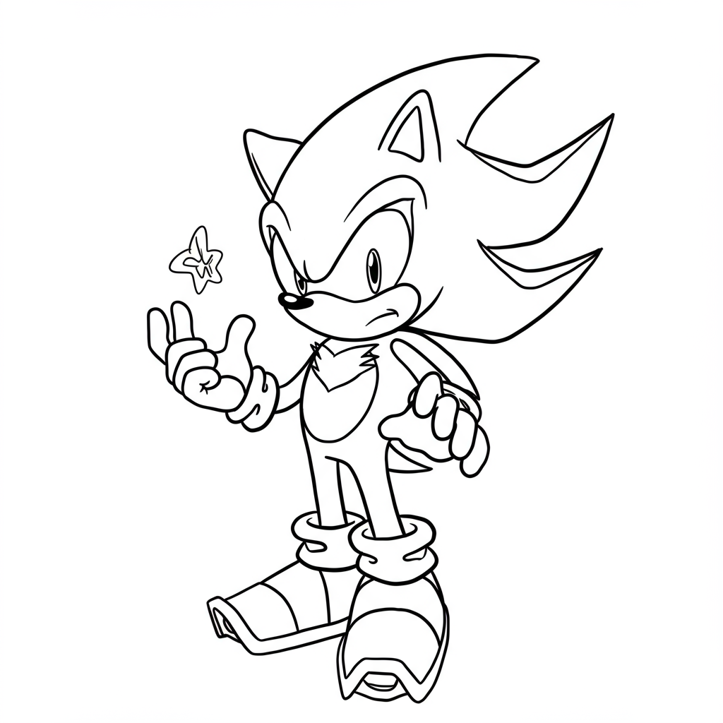 dark sonic baby coloring page