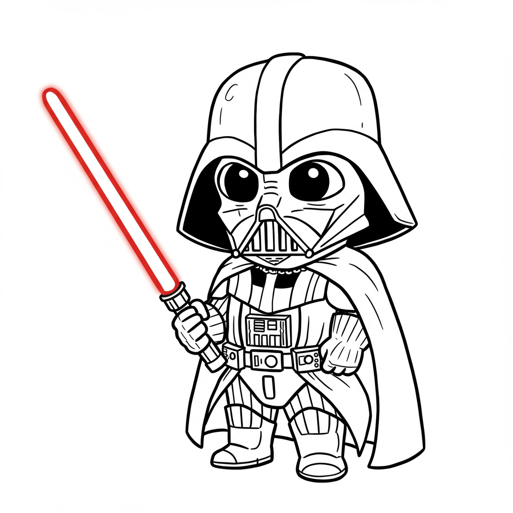 darth vader baby kleurplaat