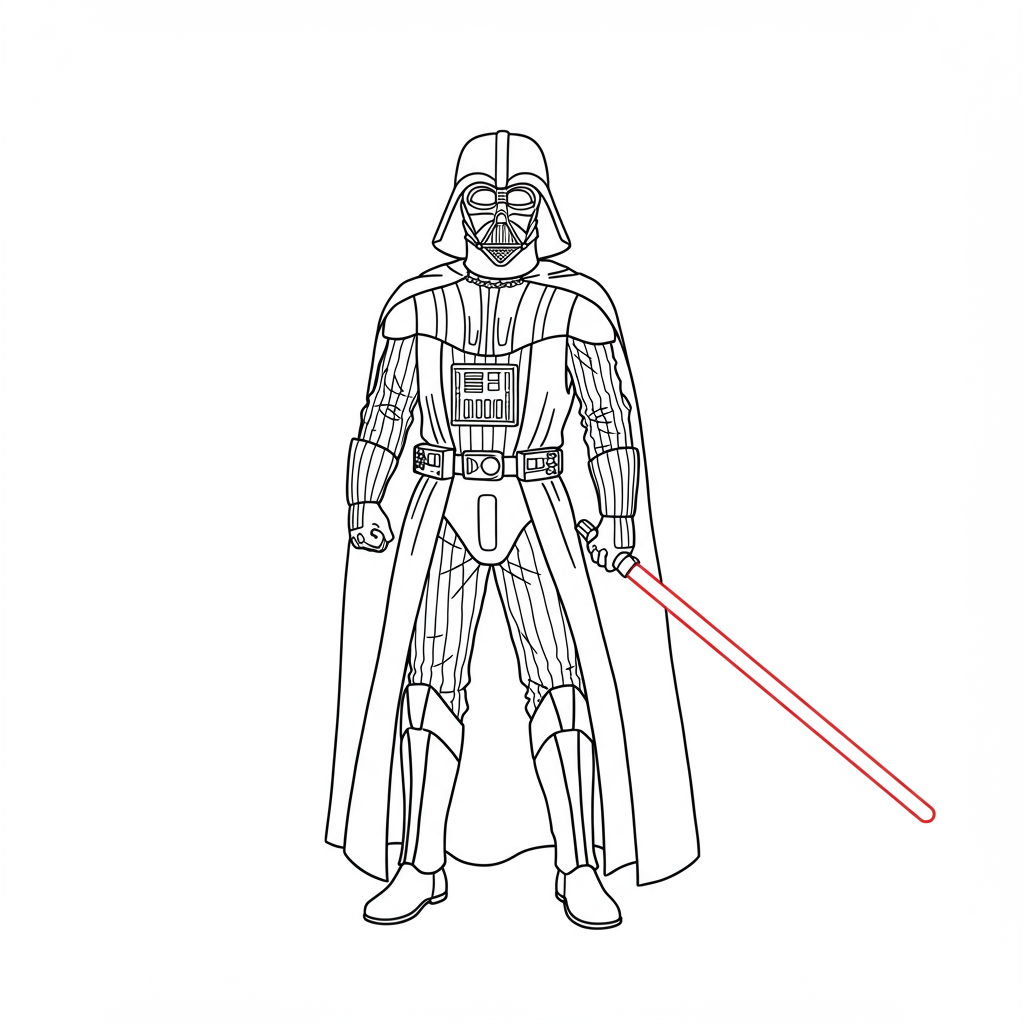 darth vader makkelijke kleurplaat