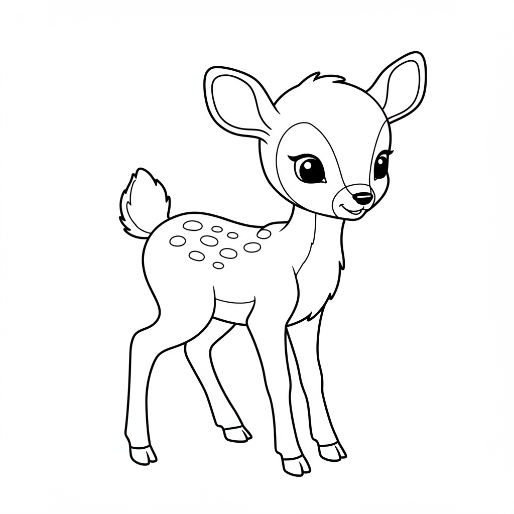deer baby coloring page