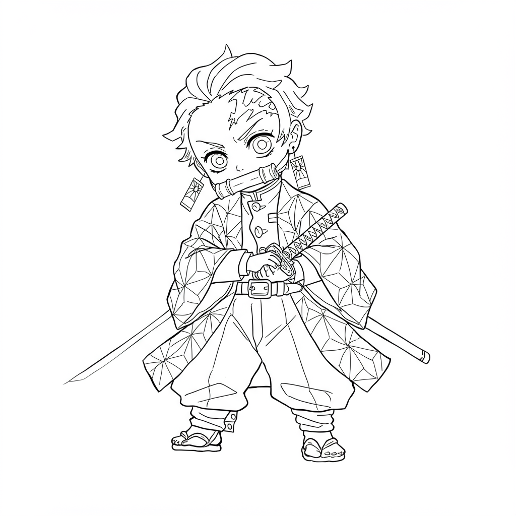 Demon Slayer Baby-Malvorlage