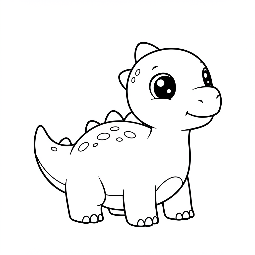dino baby coloring page