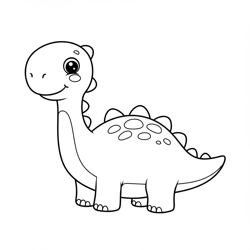 dino cute coloring page