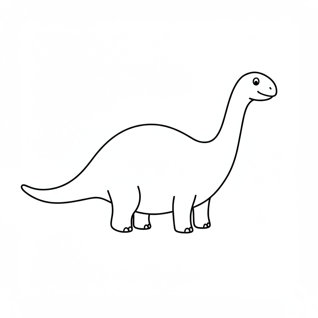 dino easy coloring page