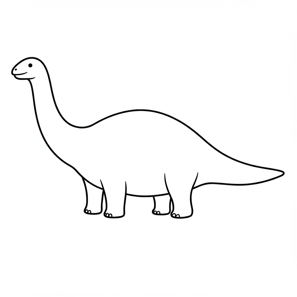 dino simple coloring page