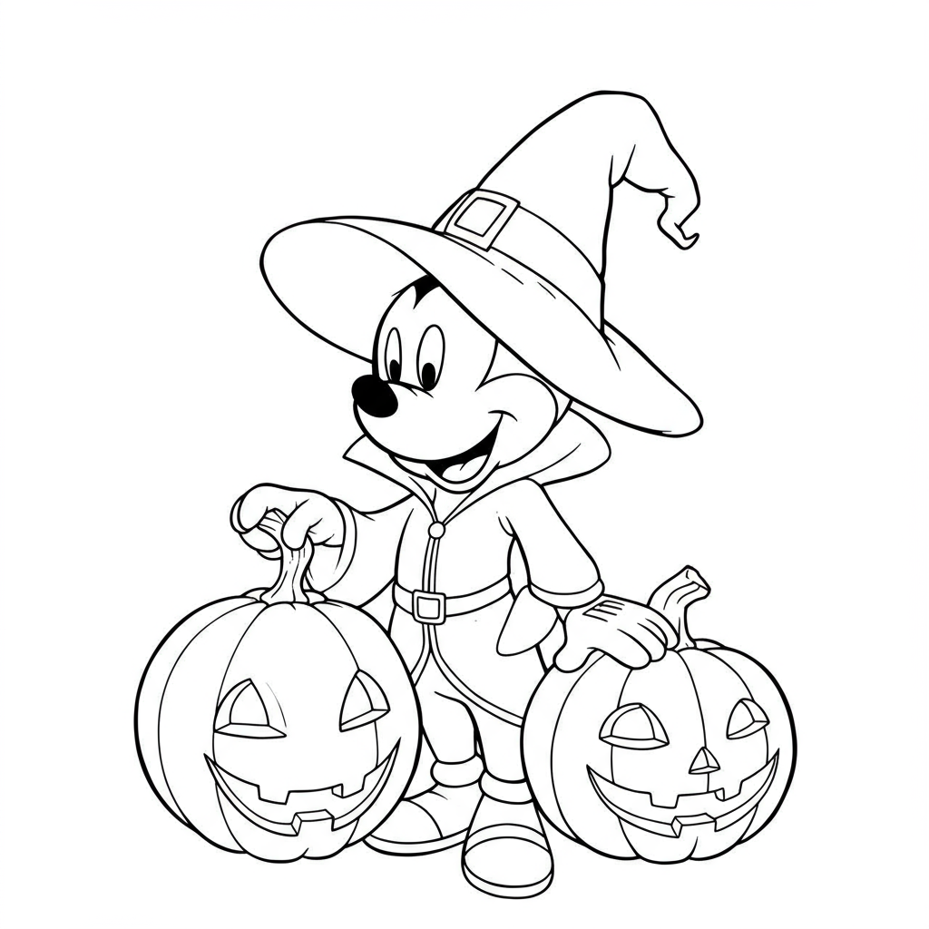 disney halloween portre boyama sayfası