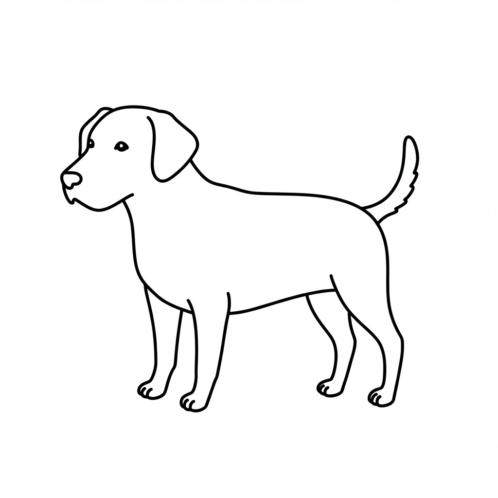 página para colorir de cachorro abstrato
