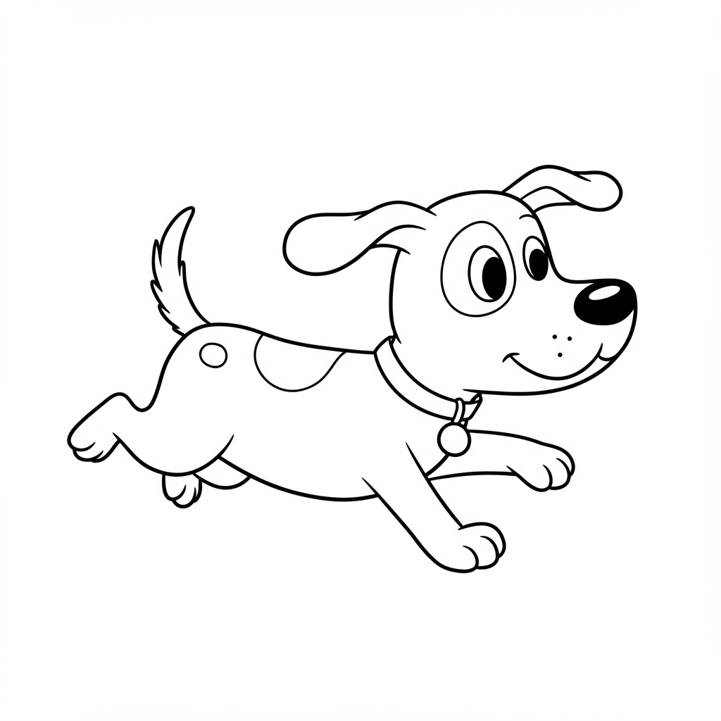 dog cartoon coloring page