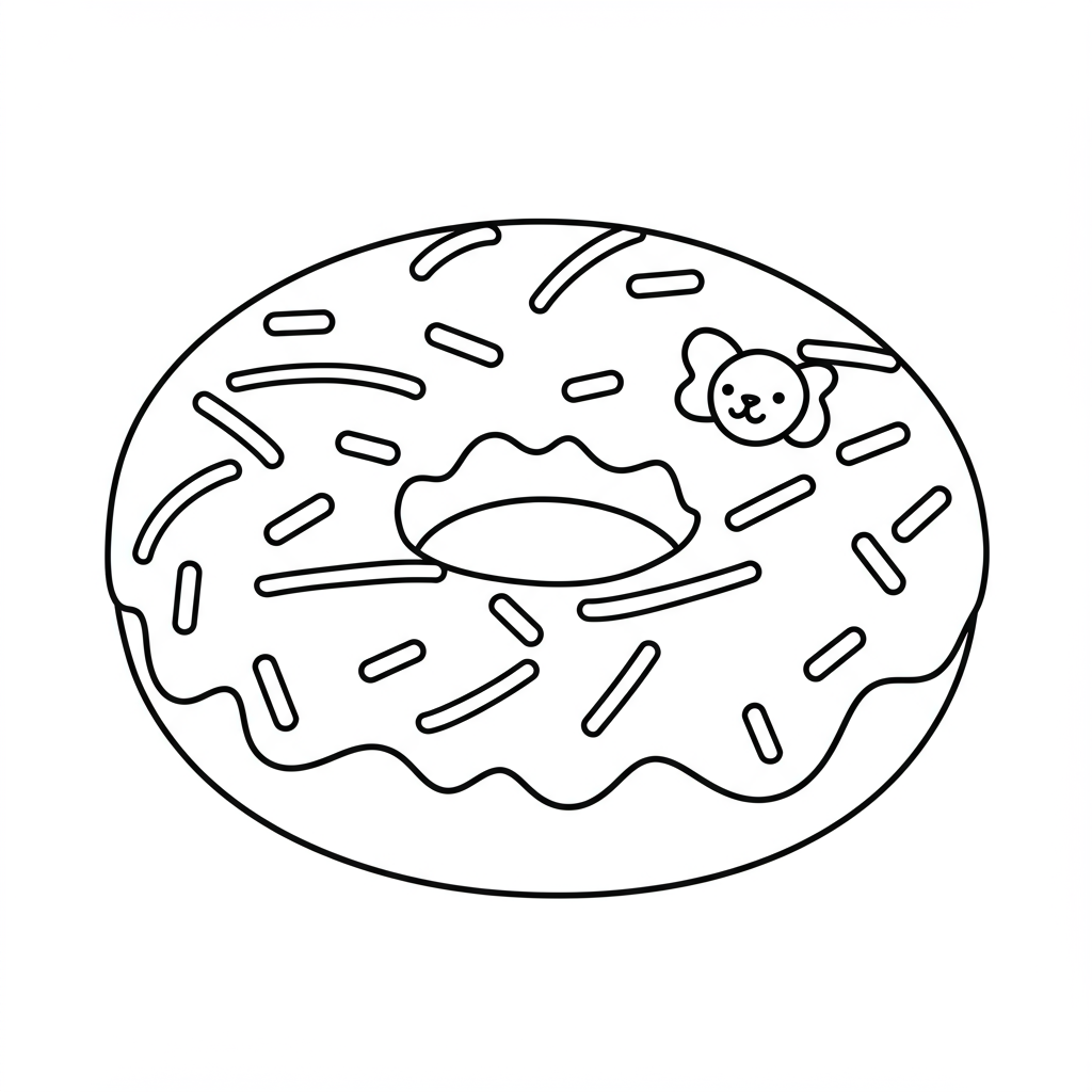 donut baby coloring page