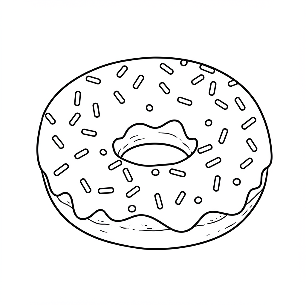 donut family coloring page
