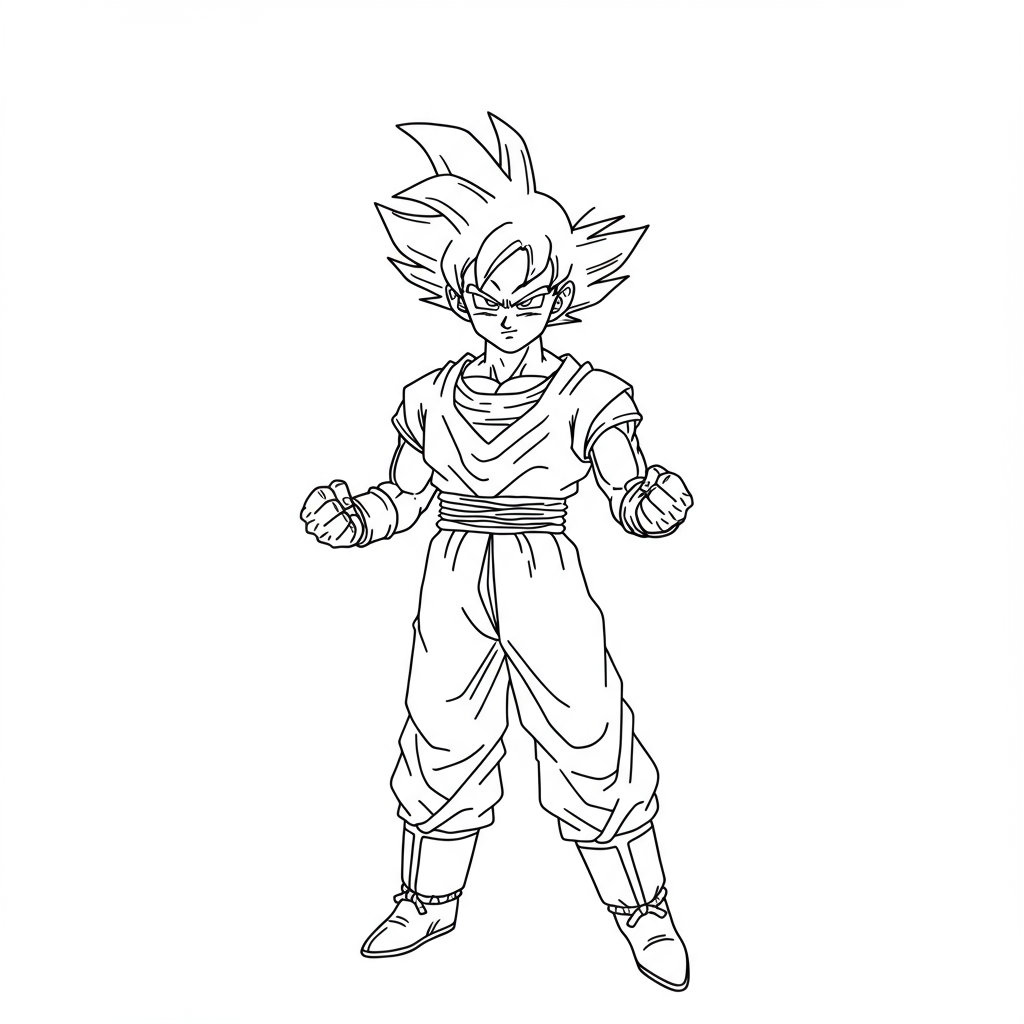 dragon ball z cartoon kleurplaat