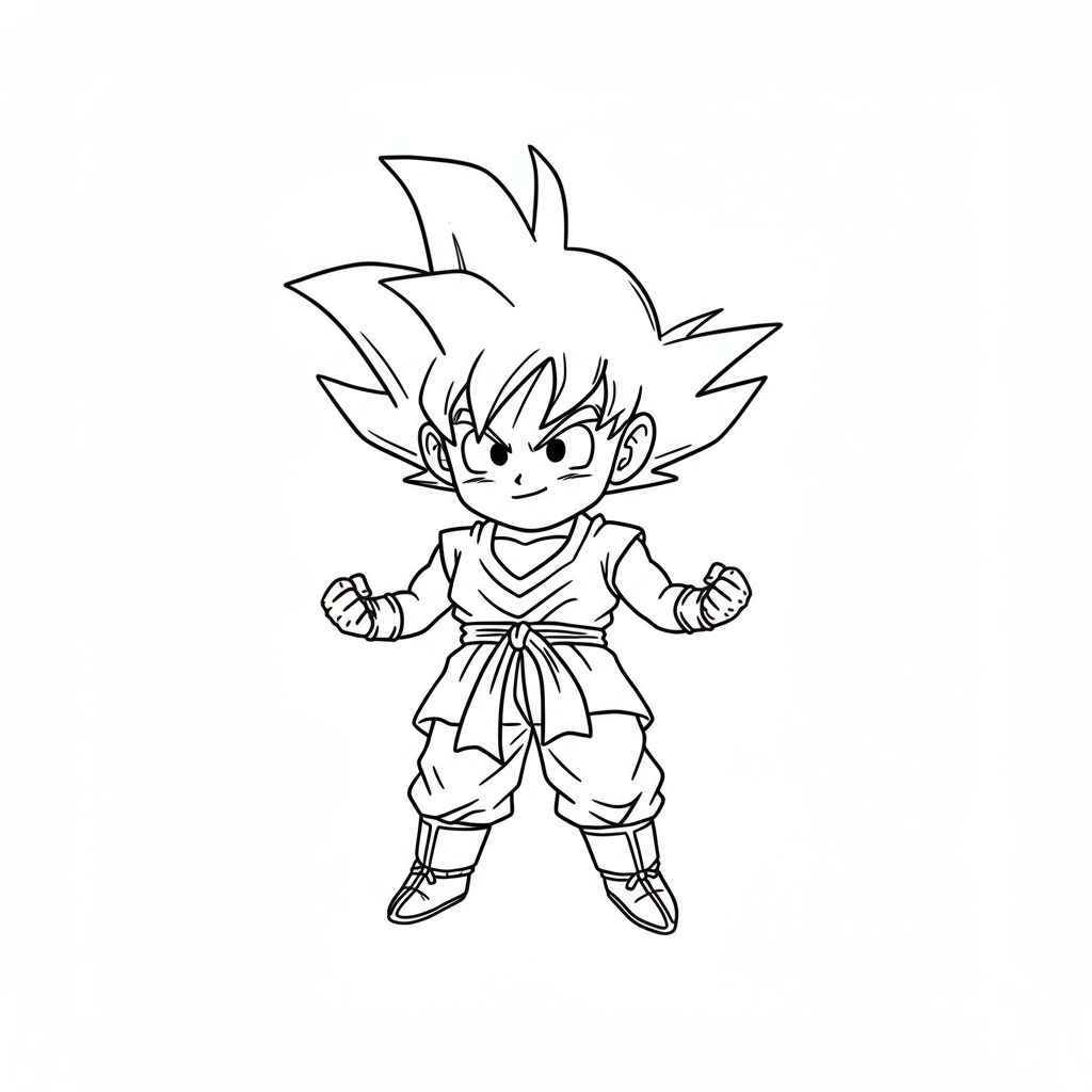 dragon ball z schattige kleurplaat