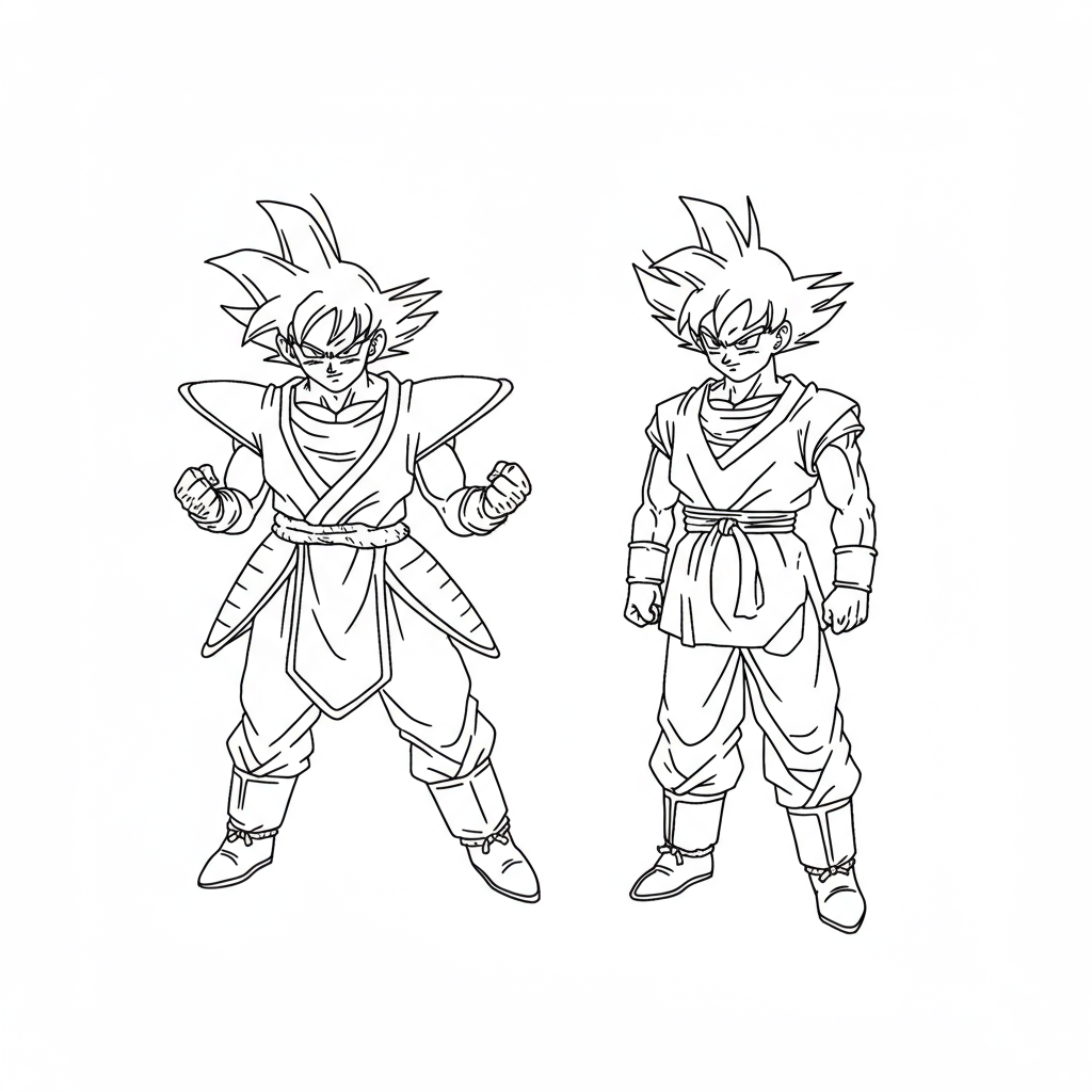 dragon ball z educatieve kleurplaat