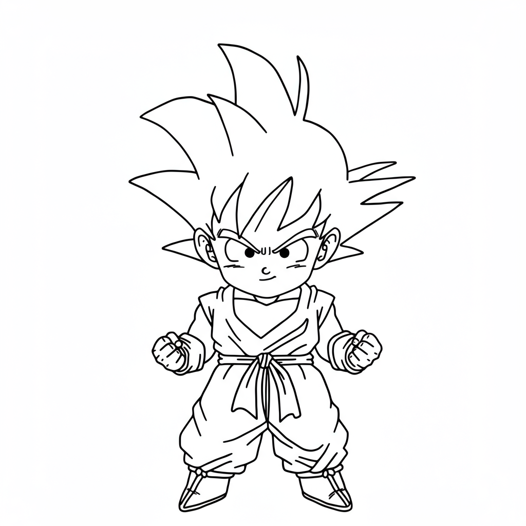 dragon ball z goku baby kleurplaat