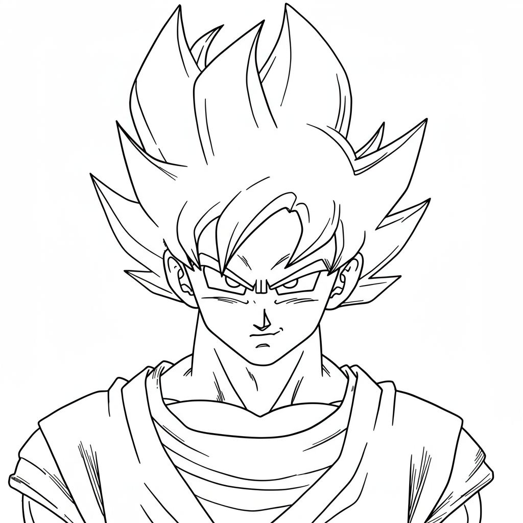 dragon ball z portret kleurplaat