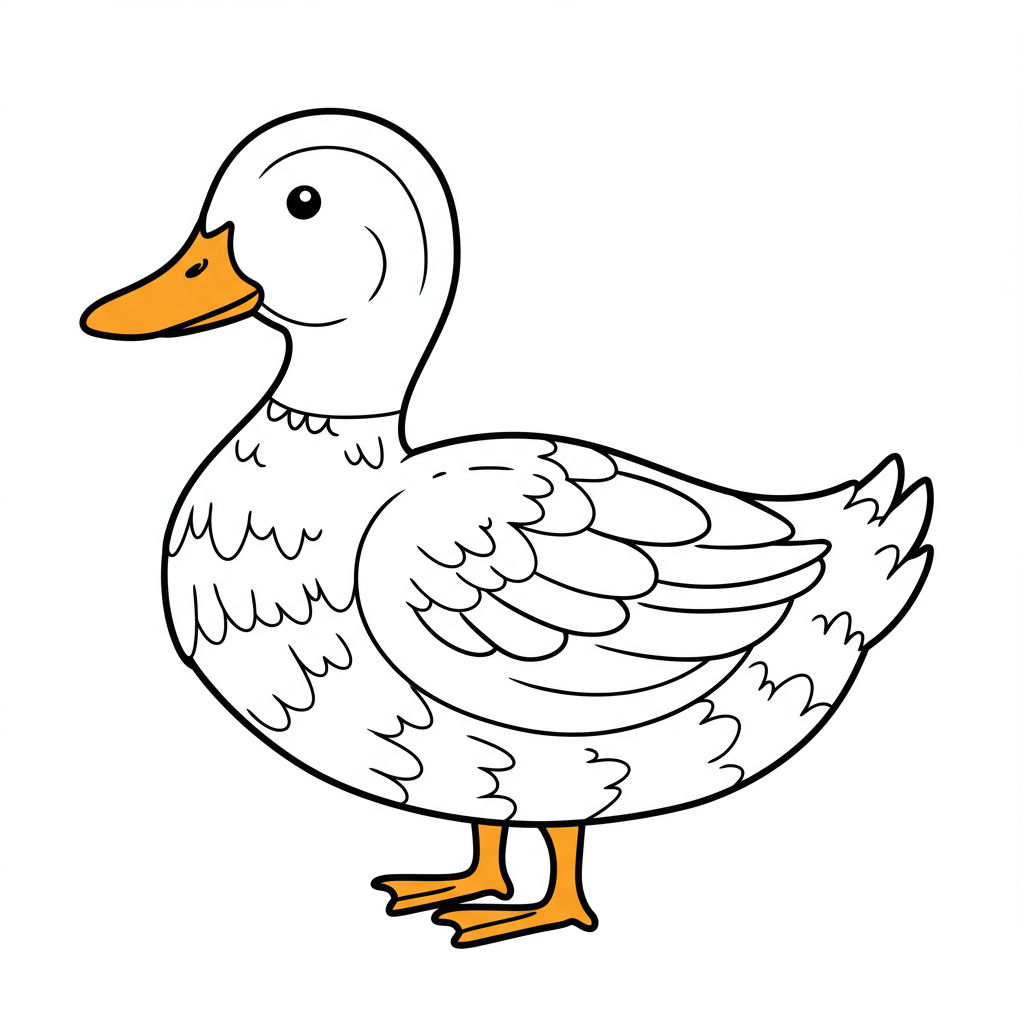 duck abstract coloring page