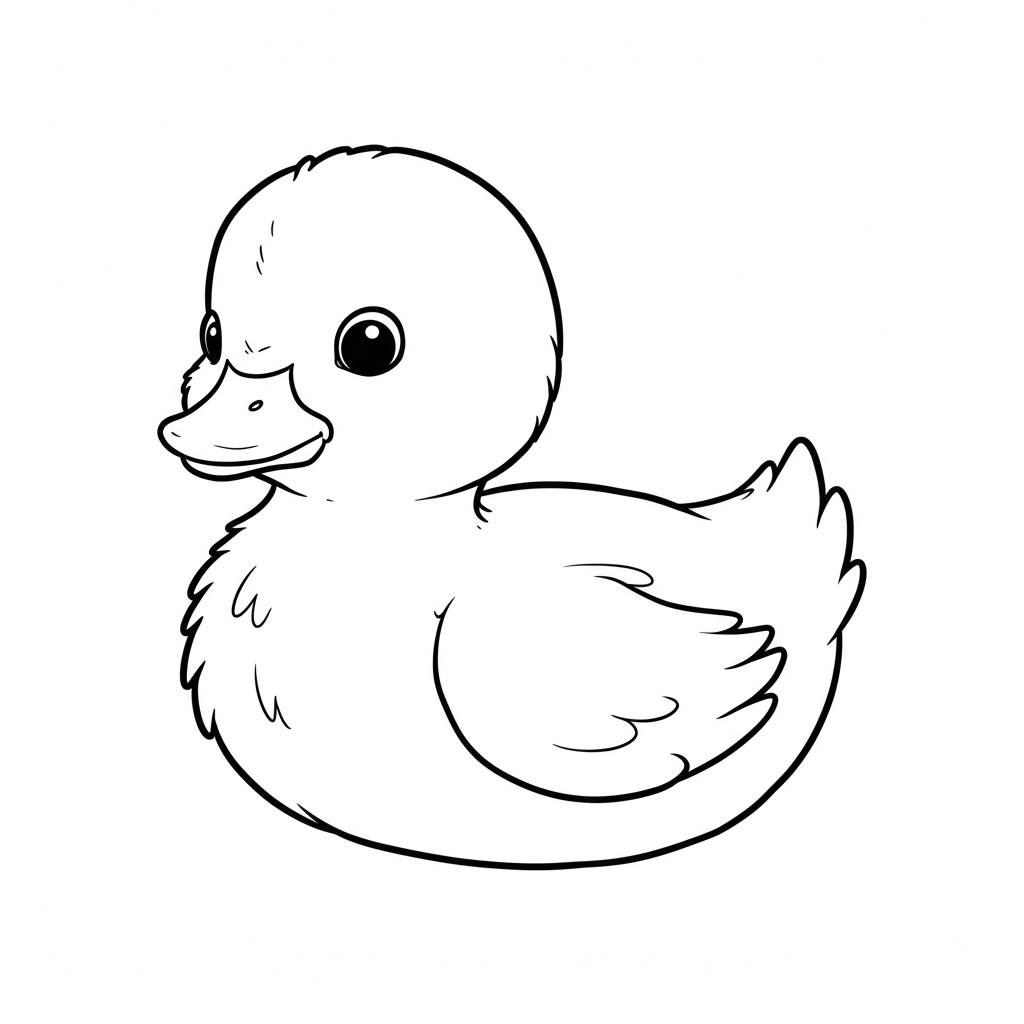 duck baby coloring page