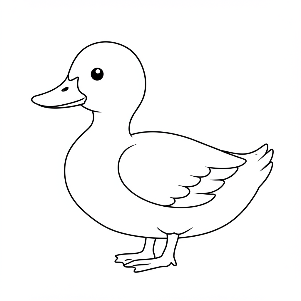 duck simple coloring page
