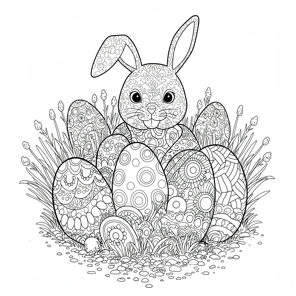 disegni da colorare pasqua gratis astratti