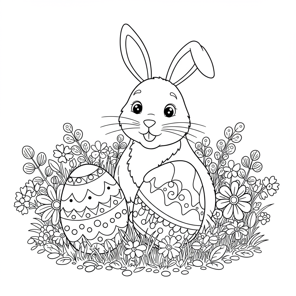 disegni da colorare pasqua gratis decorativi