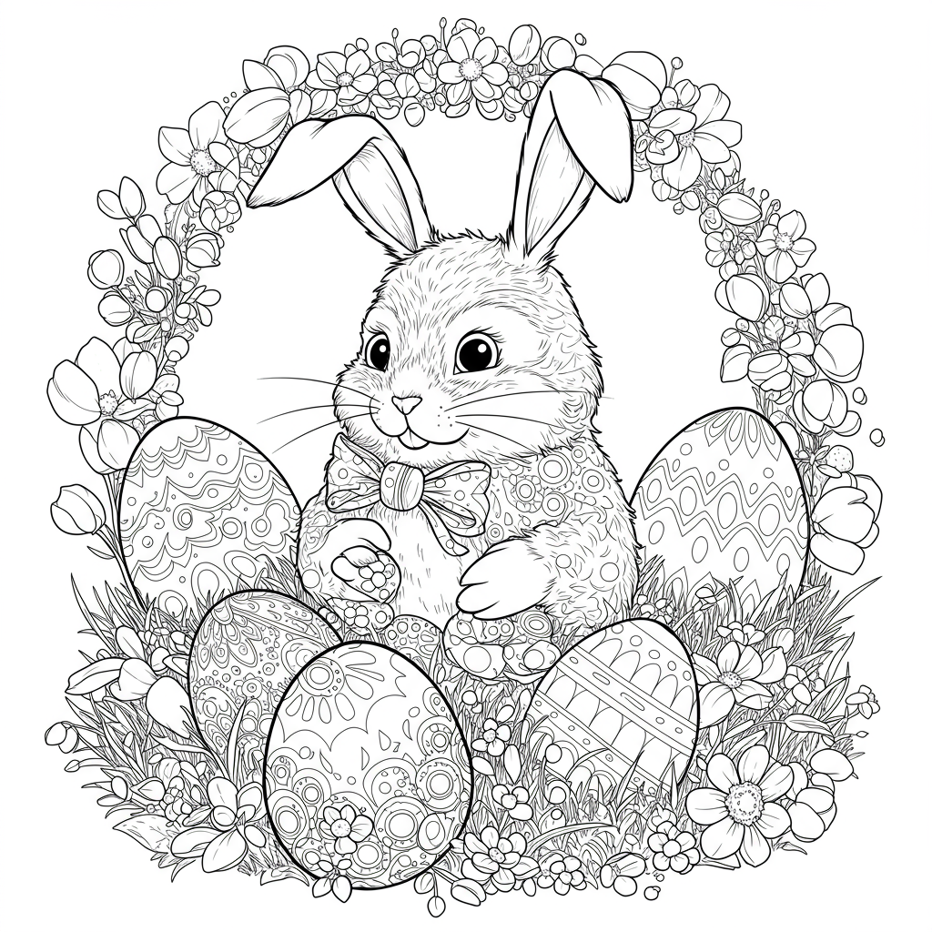 disegni da colorare pasqua gratis dettagliati