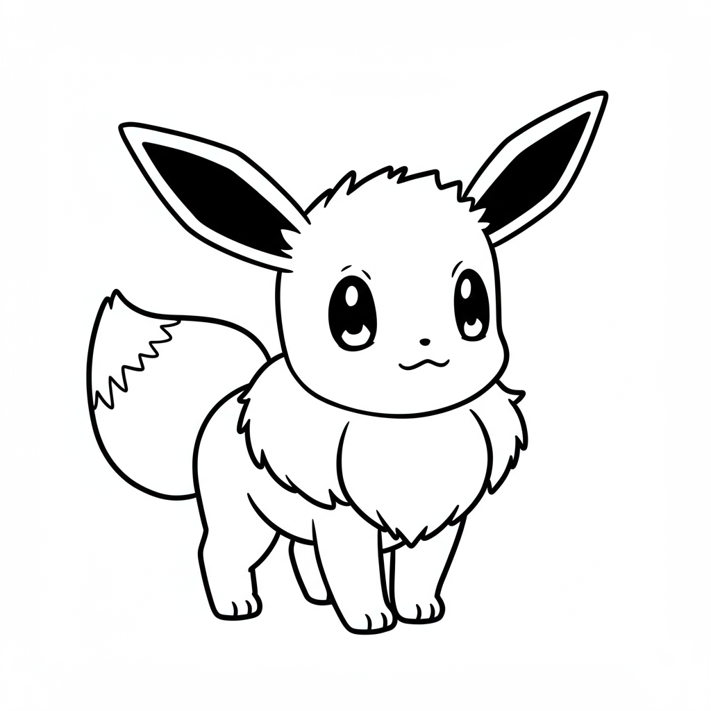eevee baby coloring page