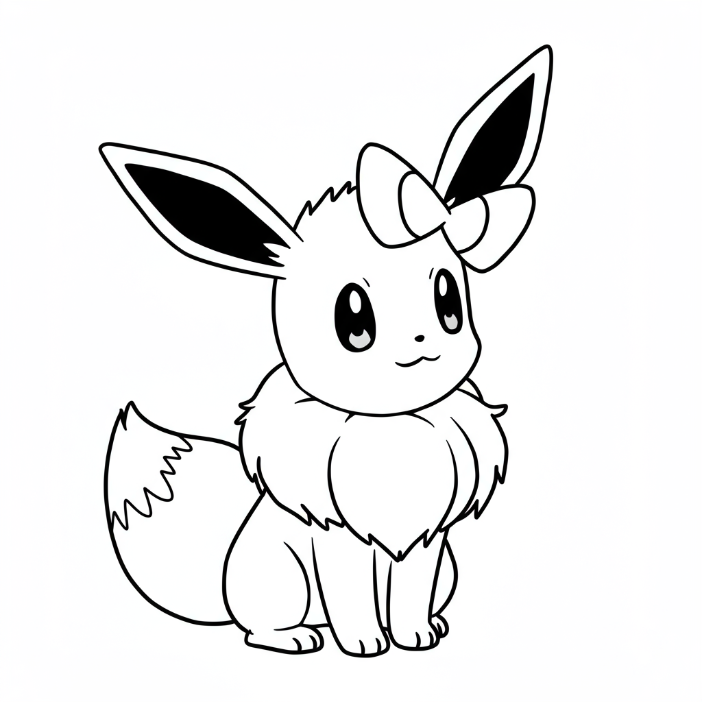 eevee cute coloring page