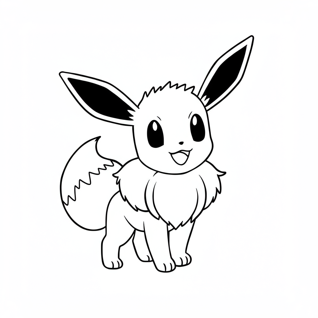 eevee decorative coloring page