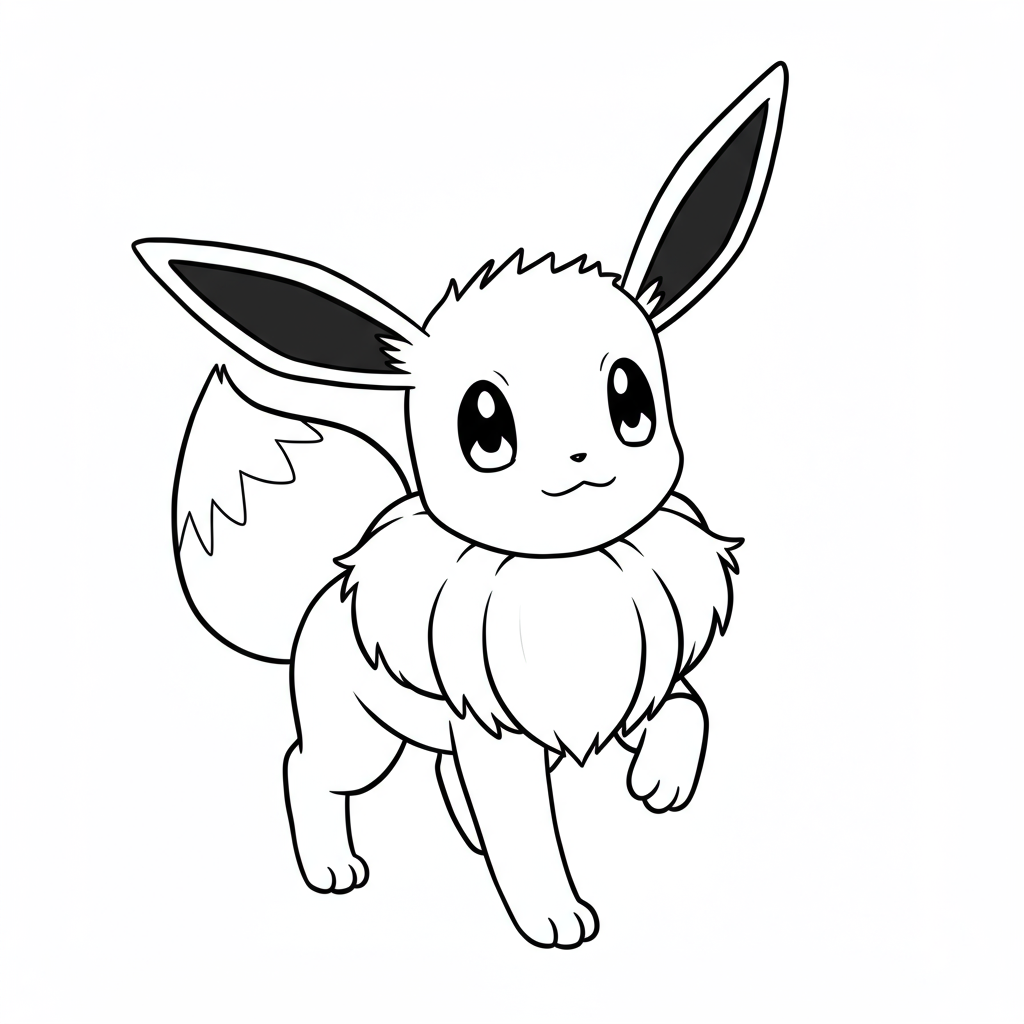 eevee detailed coloring page