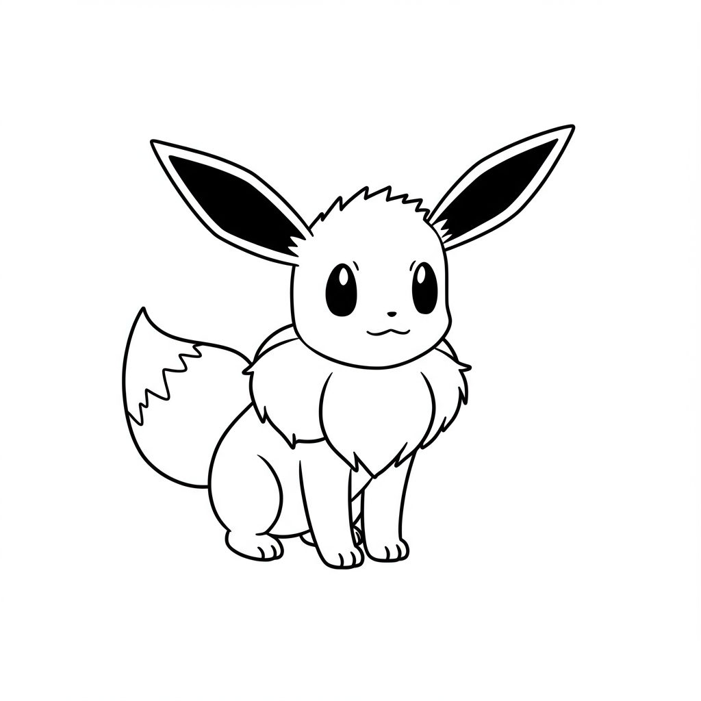 eevee easy coloring page