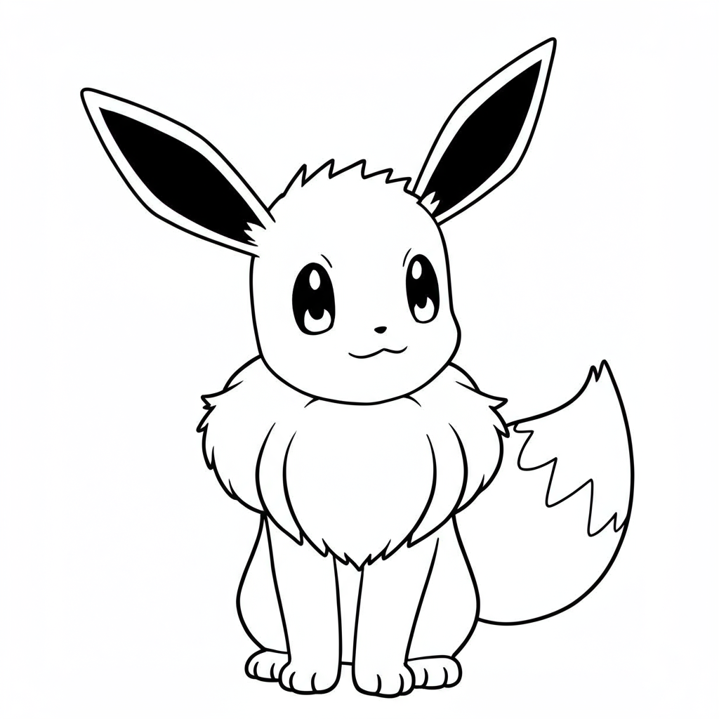 eevee portrait coloring page