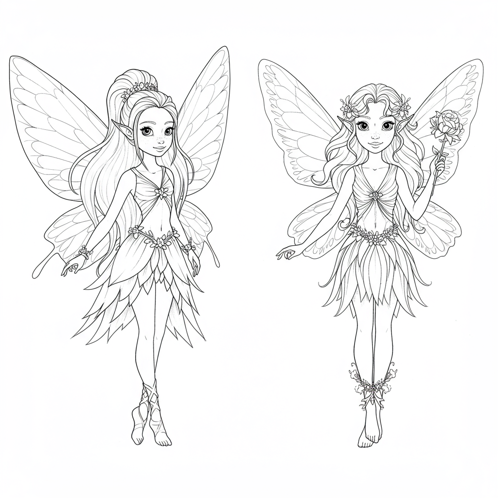 fairy printables cute coloring page