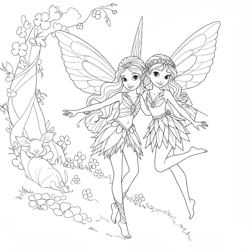 fairy printables educational coloring page