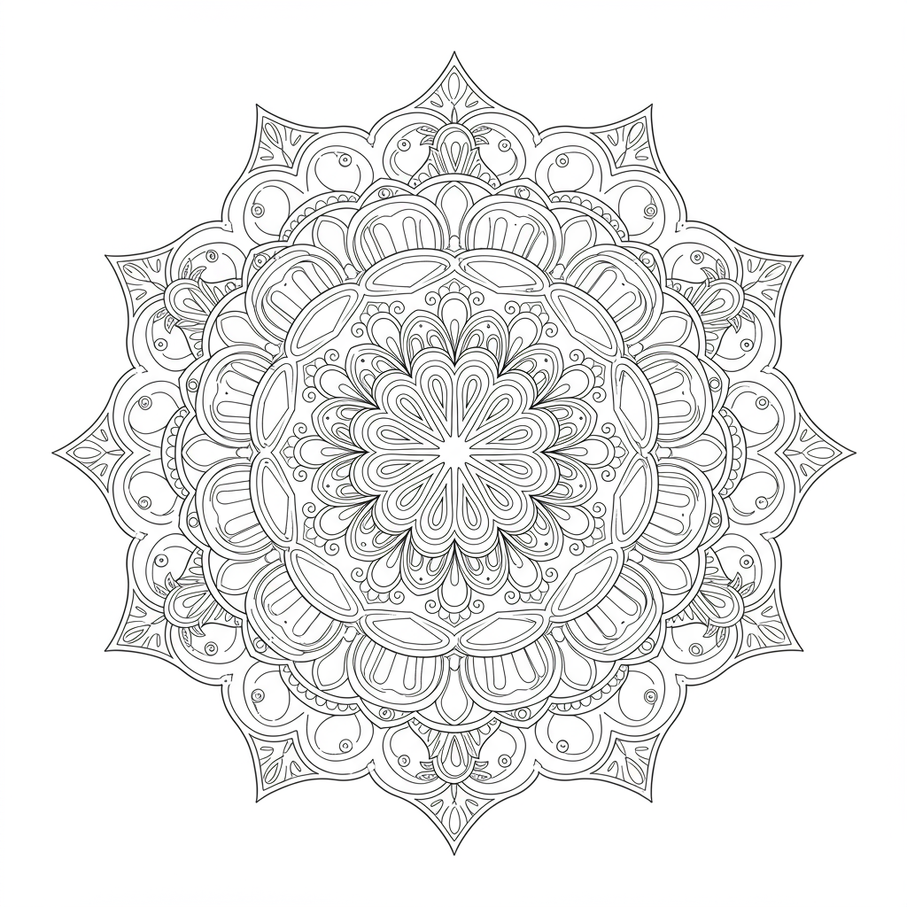 february mandala coloring page