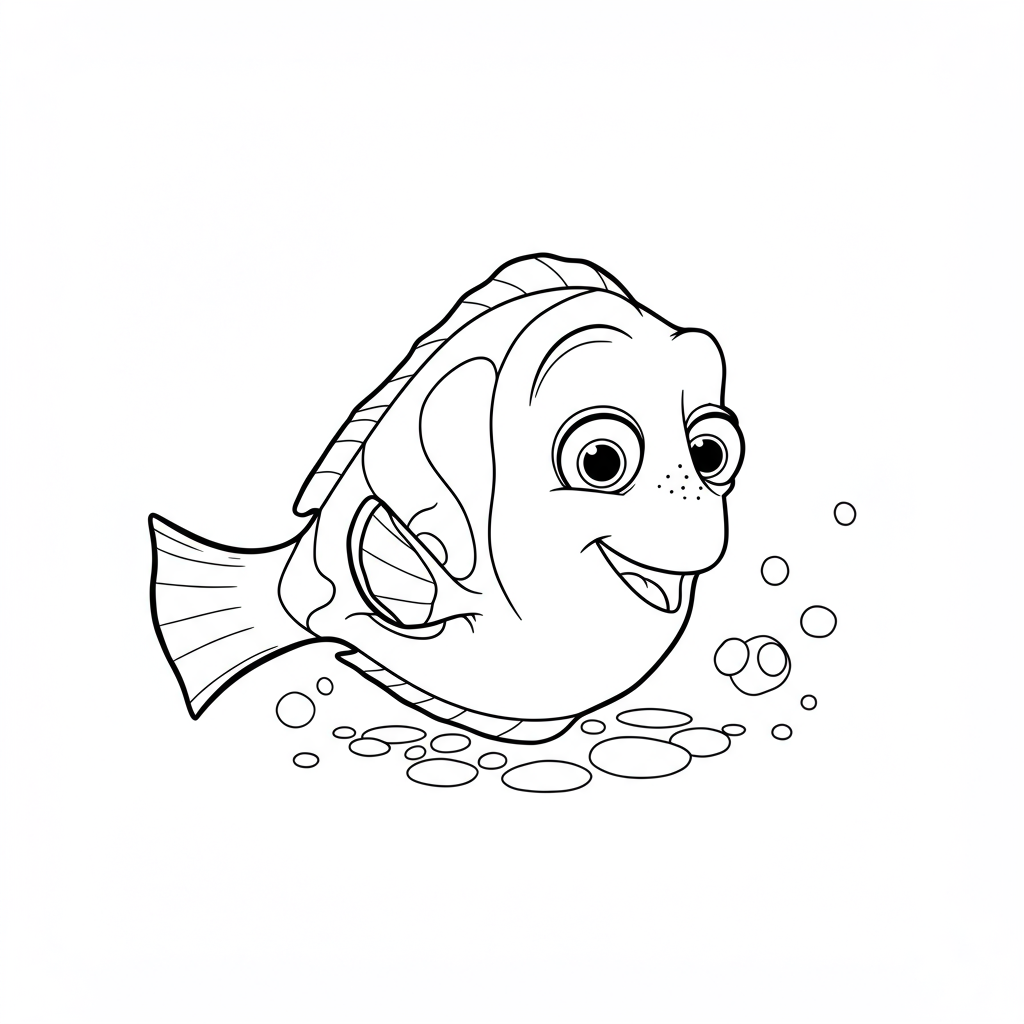finding nemo baby coloring page