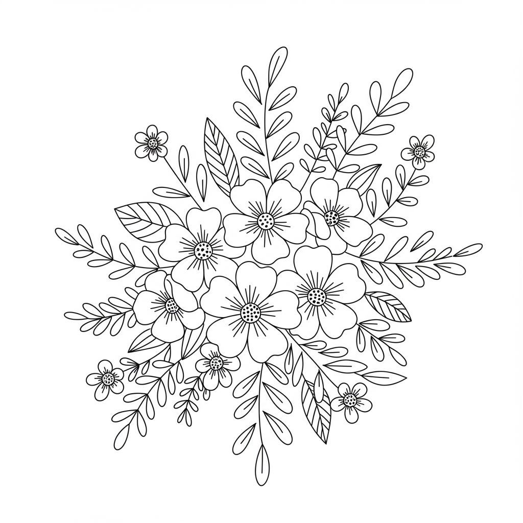 baby bloemen kleurplaat
