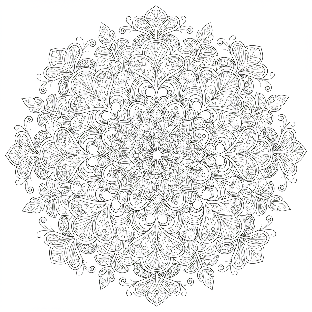 mandala bloemen kleurplaat