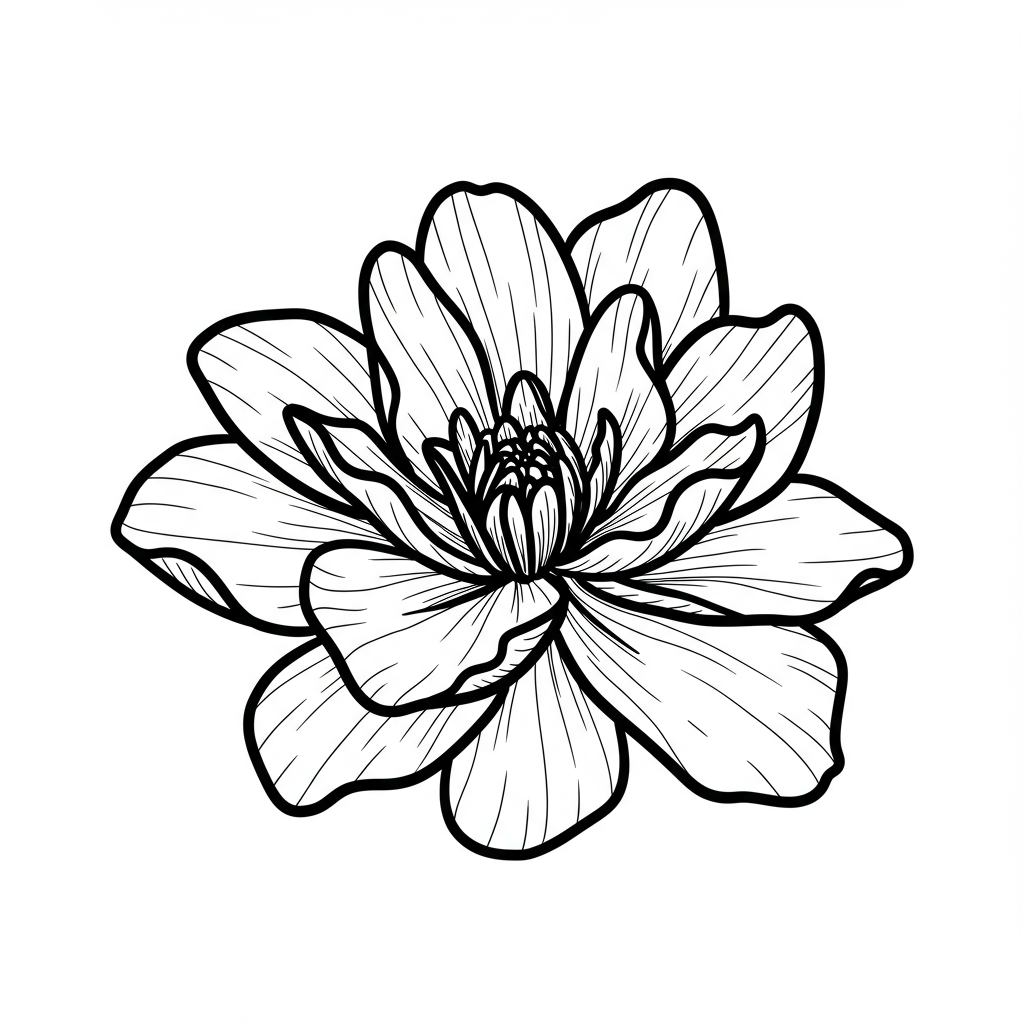 flower abstract coloring page