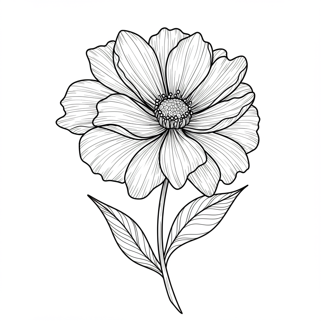flower cartoon coloring page
