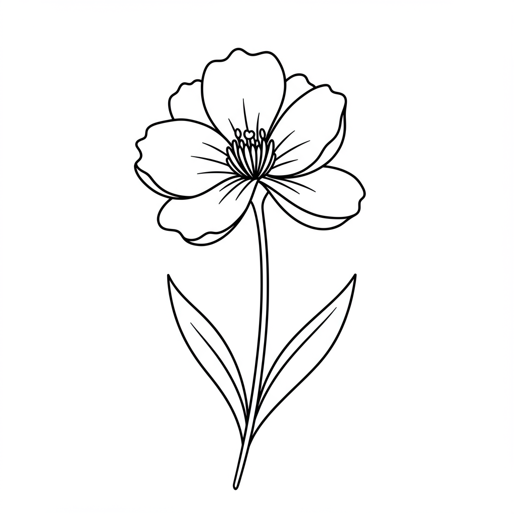 flower cute coloring page