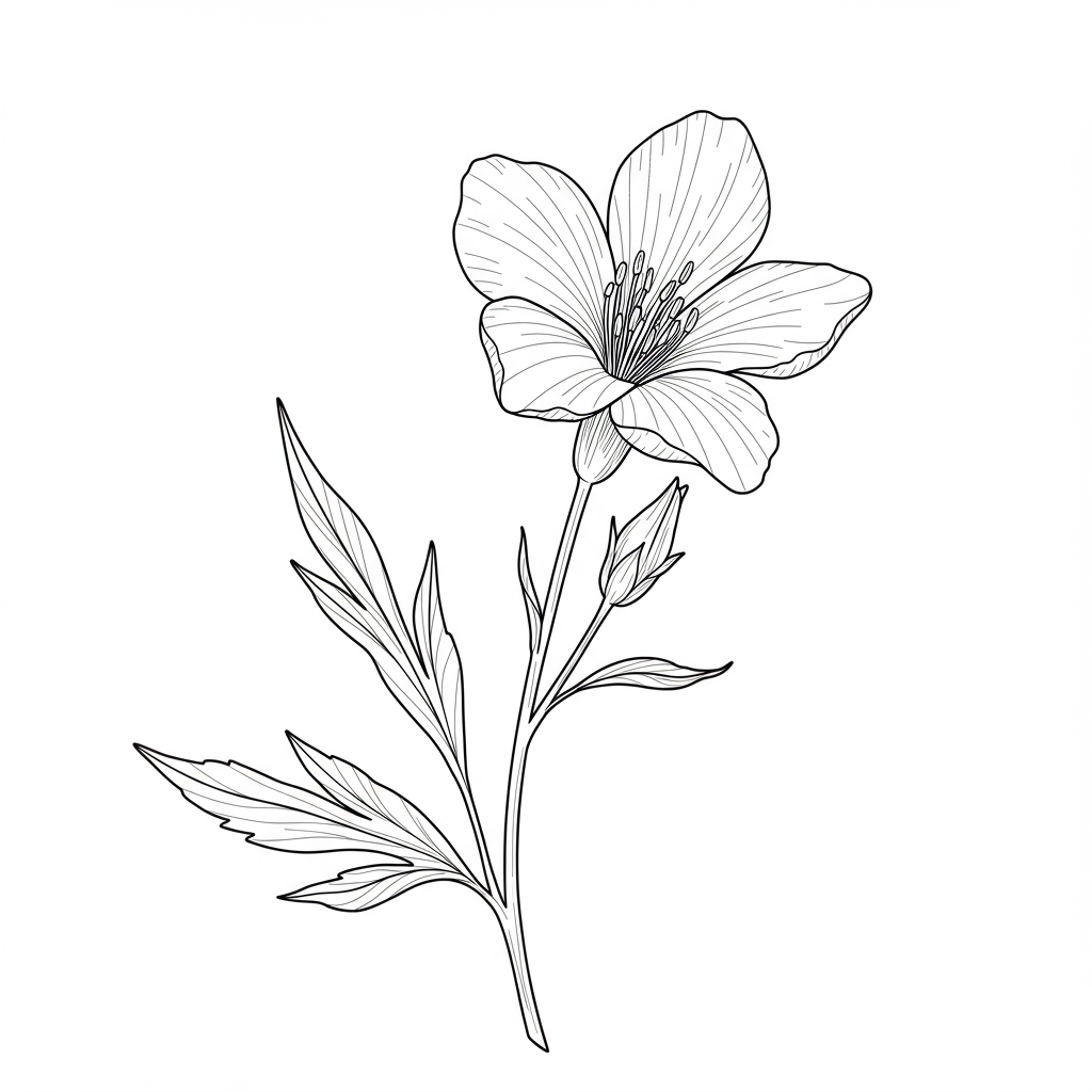 flower educational coloring page